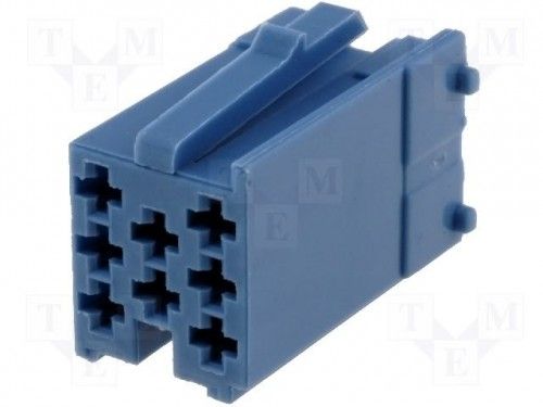 Těleso konektoru; zástrčka; Mini ISO; PIN:8; modrá; pin 341441