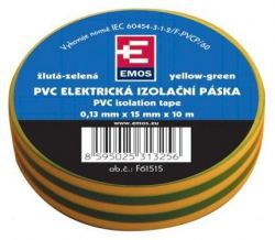 Izolační páska PVC 15/10 zelenožlutá