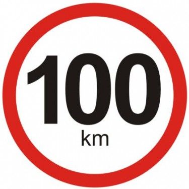 Nálepka 100 km 160x160