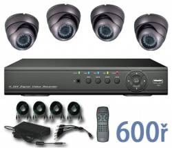 ENK4-DVI20-65-U souprava digitálního videorekordéru s LAN a 4 venkovních HiRes IR kamer, vč. příslušenství